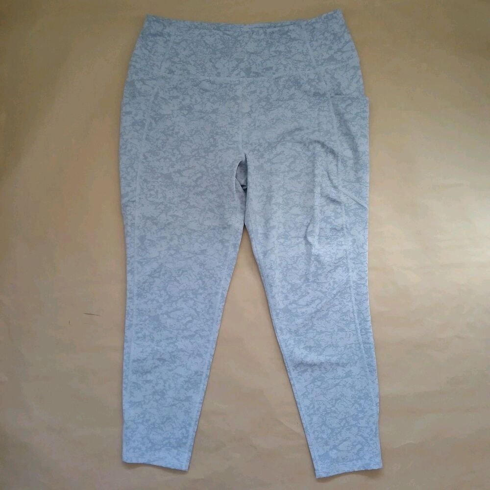 MTA Sport Activewear Leggings Womens Sz XL Gray Athleisure Pockets